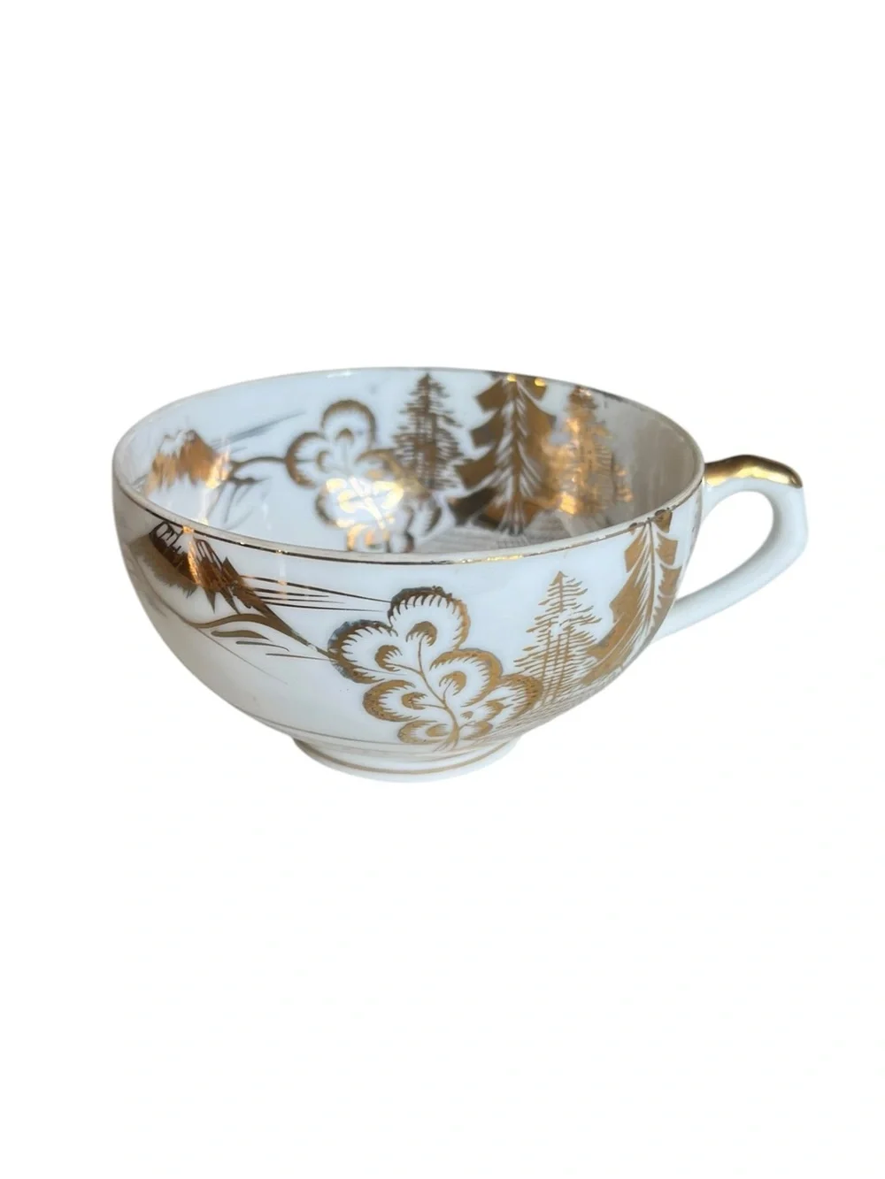 Vintage Japanese Kutani Porcelain Geisha Teacup